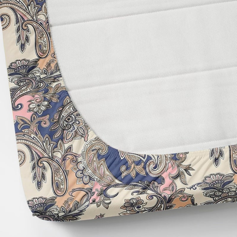 STARNSTYLE 280 TC Elastic Fitted Bedsheet with 2 Pillow Covers - King Size Floral Design - Image 2